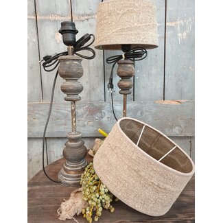 T04 - Shabby - OV schuin - lampenkap - Shabby - 25 x 21 x 15,5 x 16,5 cm - per stuk