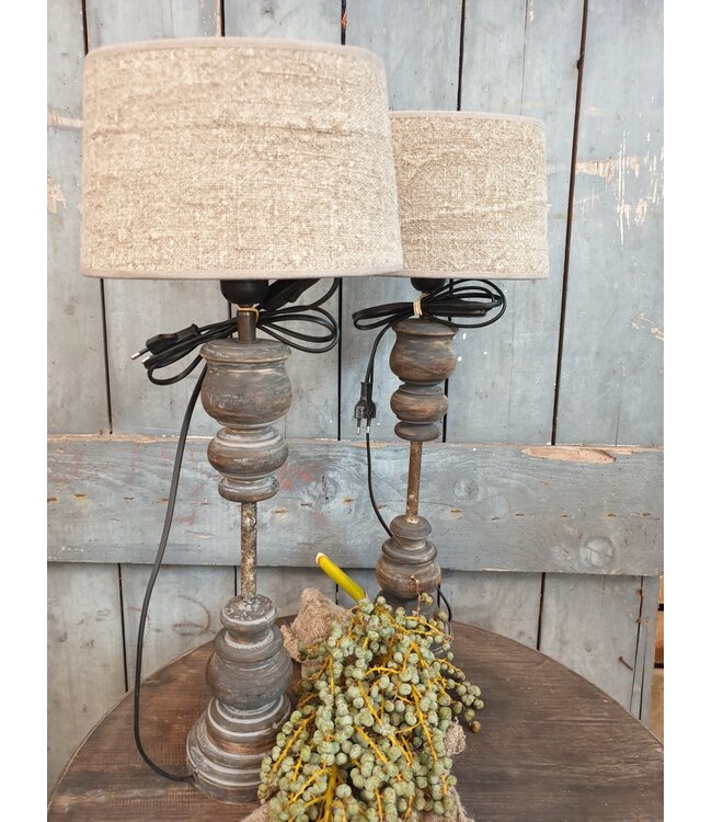 T04 - Shabby - OV schuin - lampenkap - Shabby - 25 x 21 x 15,5 x 16,5 cm - per stuk
