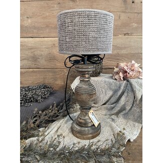 2041 - KKL - Lampekap - bruin linnen - 20 x 13 cm