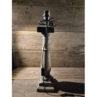 Houten lampvoet (252) per stuk- 14 x 14 x 51 cm (60 cm incl. fitting) - excl. kap