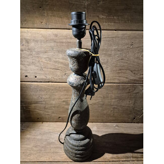 Houten lampvoet (254) per stuk- 13 x 13 x 40 cm (49 cm incl. fitting) - excl. kap