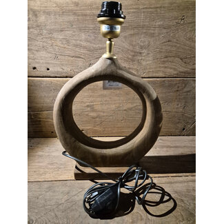 Houten lampvoet (256) per stuk- 27 x 8 x 32 cm (41 cm incl. fitting) - excl. kap