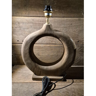 Houten lampvoet (257) per stuk- 38 x 12 x 42 cm (51 cm incl. fitting) - excl. kap