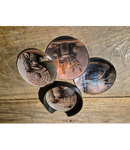 024 - Set van 4 onderzetters plexiglas - Stoere artikelen (2) - 10 cm