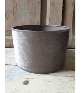 2011 -KKL - lampenkap - taupe velours - 20 x 20 x 13 cm