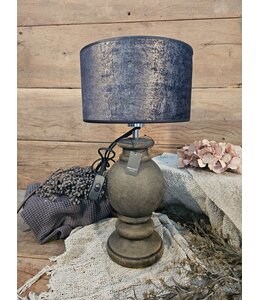 2063 - KKL - lampenkap - donker grijs melee velours - 25 x 25 x 15 cm
