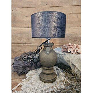 2063 - KKL - lampenkap - donker grijs melee velours - 25 x 25 x 15 cm