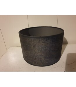 2063 - KKL - lampenkap - donkergrijs velours melee - 20 x 20 x 13 cm