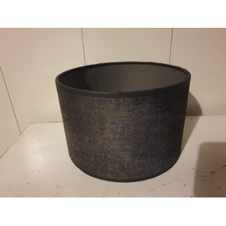 2063 - KKL - lampenkap - donkergrijs velours melee - 20 x 20 x 13 cm