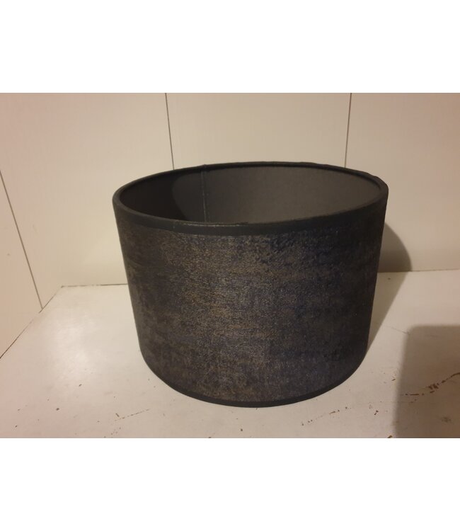 2063 - KKL - lampenkap - donkergrijs velours melee - 20 x 20 x 13 cm