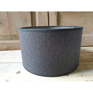 1003 - KKL - Lampenkap - zwart/antraciet linnen - 25 cm x 25 x15 cm
