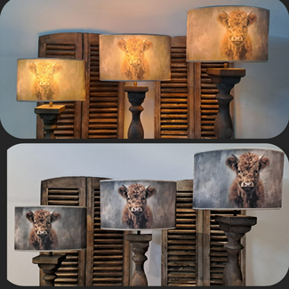 Lampenkap Hooglander Ovaal recht - ca. B30 x D15 x H20cm