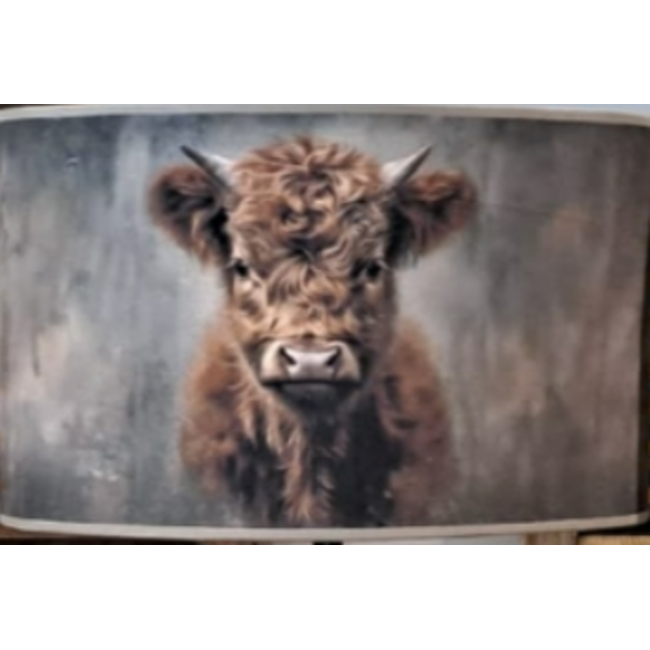 Lampenkap Hooglander Ovaal recht - ca. B30 x D15 x H20cm