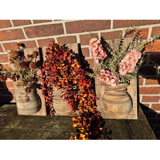 # Mix - Wandpaneel met vaas zonder houten lijst - 20 x 30 cm-per stuk- excl. Deco