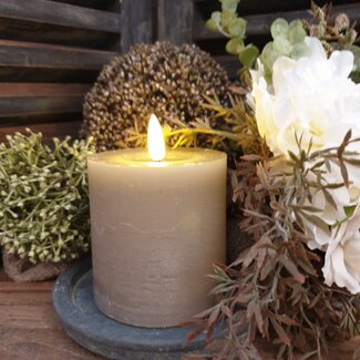 Countryfield # Stompkaars rustiek Ø7,5CM LED ro Lyon S grijs-L7,5B7,5H8CM