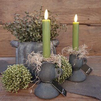 Countryfield # Korte dinerkaars rustiek Ø2,2CM LED ro Lyon S s2 l.groen-L2B2H15CM