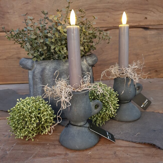 Countryfield # Dinerkaars rustiek Ø2,2CM LED ro Lyon S s2 grijs-L2B2H15CM