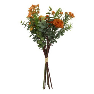 Countryfield # Kunst boeket Dahlia Pompon oranje-L12B12H27CM