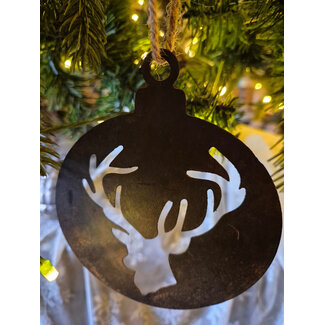 # Metalen kerstboom hanger hert
