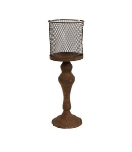 Countryfield @ Kandelaar op voet Kanya S roest-L11,5B11,5H34CM