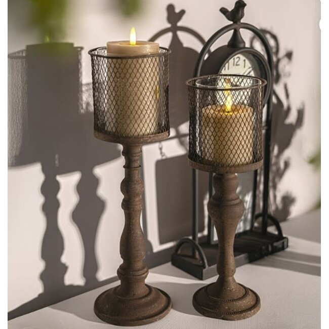 Countryfield Kandelaar op voet Kanya S roest-L11,5B11,5H34CM