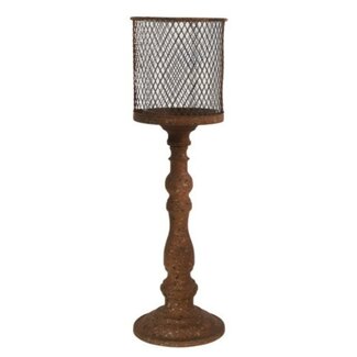 Countryfield Kandelaar op voet Kanya L roest-L11,5B11,5H38CM