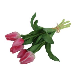 Countryfield Kunst boeket Tulp Tulipa 3Dp d.roze/-L15B15H28CM
