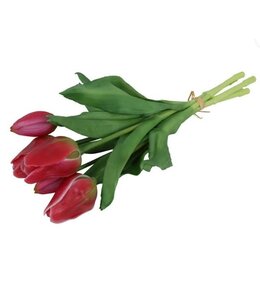 Countryfield # Kunst boeket Tulp Tulipa 3Dp roze re-L15B15H28CM 822498