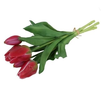 Countryfield Kunst boeket Tulp Tulipa 3Dp roze re-L15B15H28CM 822498