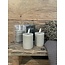 Countryfield Set van 2 ledkaarsen grijs - 5 x 6,5 cm - excl. 2AAA batterijen