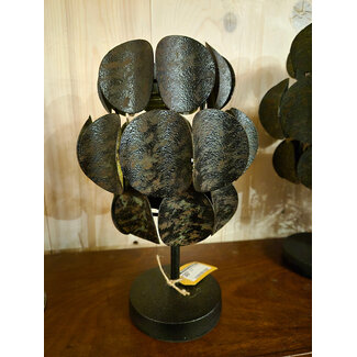 Countryfield Windlicht op voet Yelina S bruin - ca. 20 x 30 cm