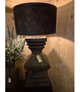 Massief houten lampvoet - 23 x 23 x 46 (55 cm incl fitting) exclkap