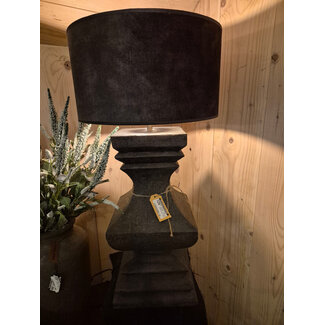 Massief houten lampvoet - 23 x 23 x 46 (55 cm incl fitting) exclkap