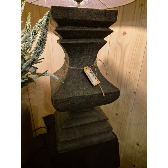 Massief houten lampvoet - 23 x 23 x 46 (55 cm incl fitting) exclkap