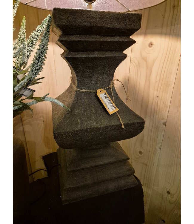 Massief houten lampvoet - 23 x 23 x 46 (55 cm incl fitting) exclkap