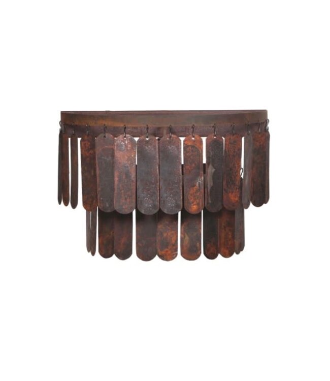 Wandlamp roest lamel 40 cm / 2531