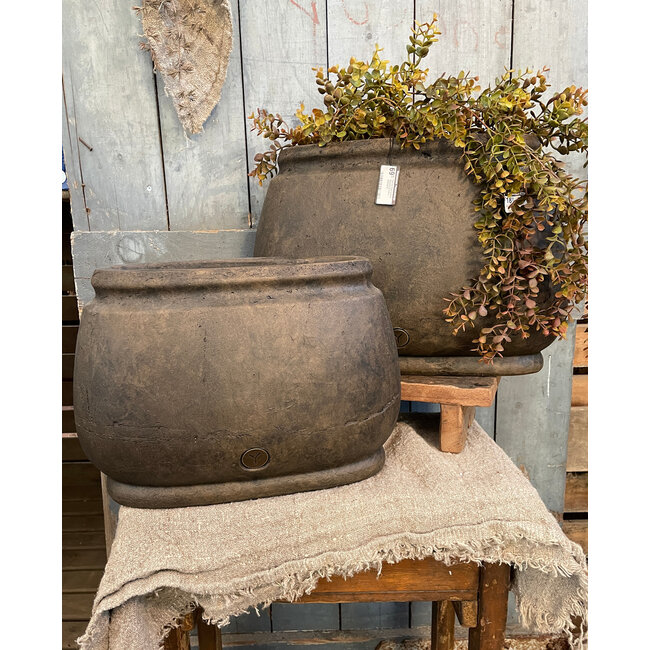 Wordt niet verzonden - Planter Oval Luxury Majestic Brown L 48X20X34