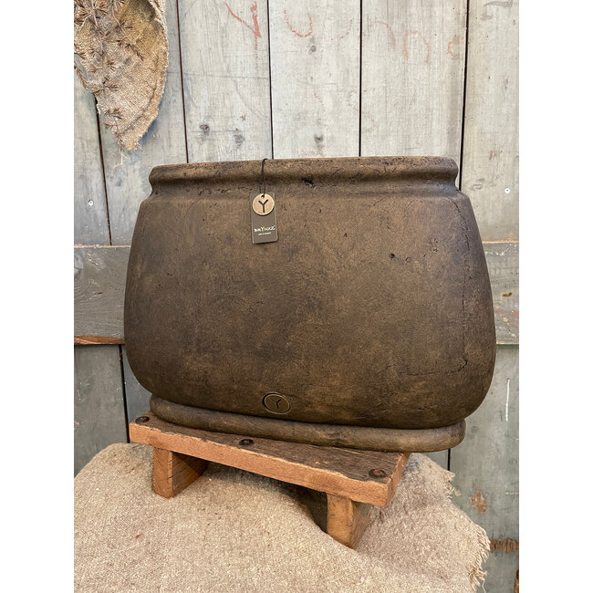 Wordt niet verzonden - Planter Oval Luxury Majestic Brown L 48X20X34
