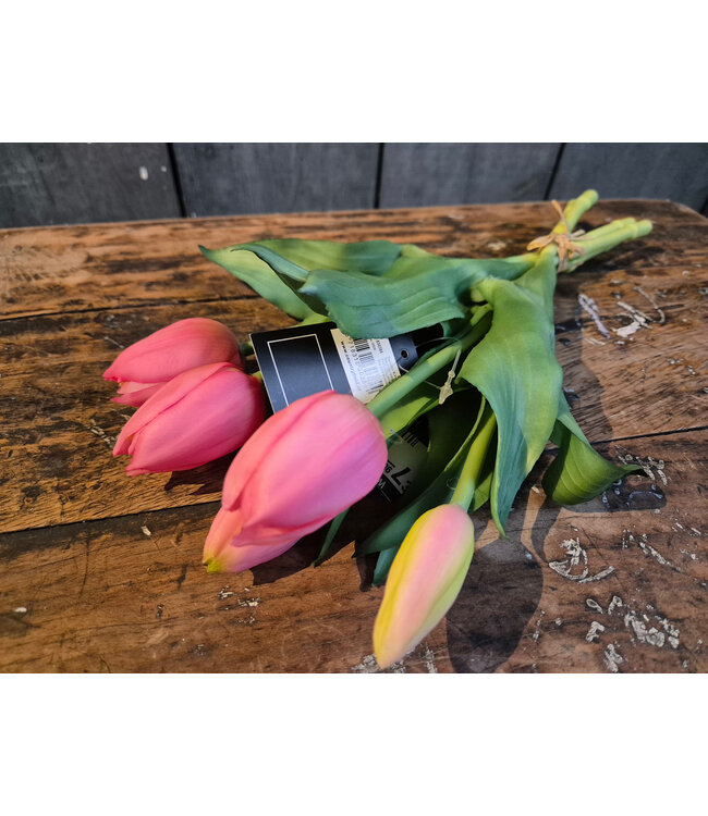 Countryfield # Kunst boeket Tulipa S roze-L15B15H29CM