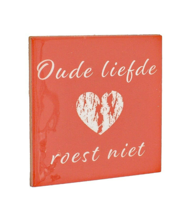 # Tegeltje oude liefde - 	10,5x10,5x0,5cm