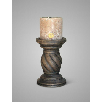 wordt niet verzonden - Candleholder Twist Majestic Brown L D.13 H.20