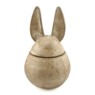 Aardewerk bakje konijn beige - 12x12x20cm