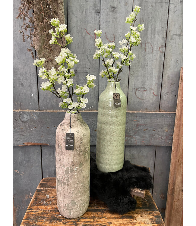 ### Wordt niet verzonden -Bottle Basic Green Glazed S D.12 H.37