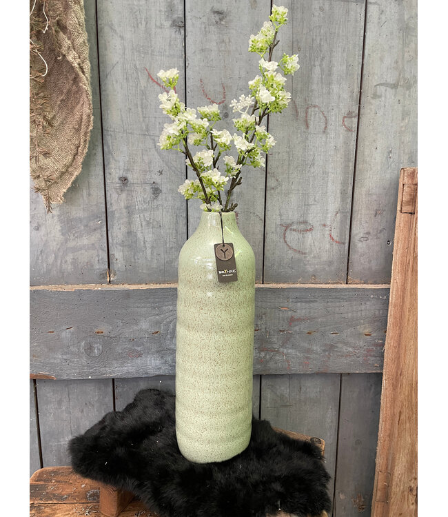 ### Wordt niet verzonden -Bottle Basic Green Glazed S D.12 H.37