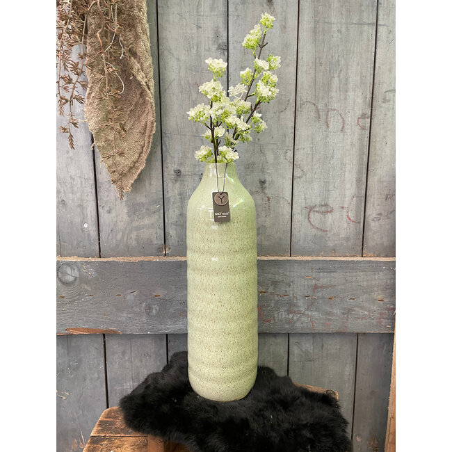 # wordt niet verzonden - Bottle Basic Green Glazed L D.14 H.43