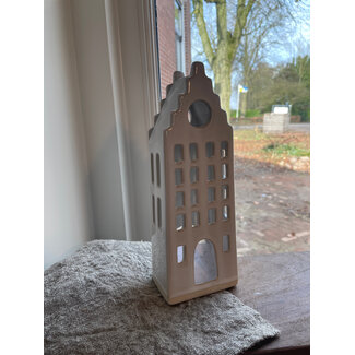 Countryfield #wordt niet verzonden -  Theelichth vk Wilhelmus L wit-L8,5B8,5H23CM