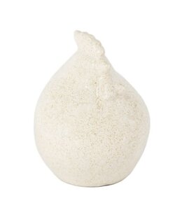 ## wordt niet verzonden - Aardewerk kip beige - 	11,5x11,5x15cm