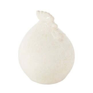 # wordt niet verzonden - Aardewerk kip beige - 15x15x20cm