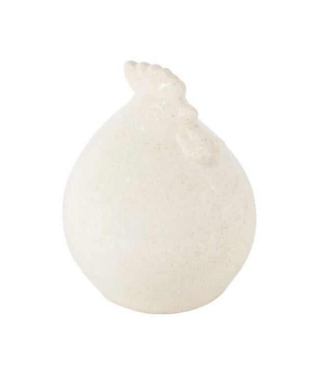 ### wordt niet verzonden - Aardewerk kip beige - 15x15x20cm