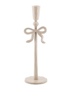 # Kaarsenstandaard strikje 30cm beige